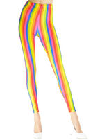Rainbow Striped Women's Costume Leggings - Main Image