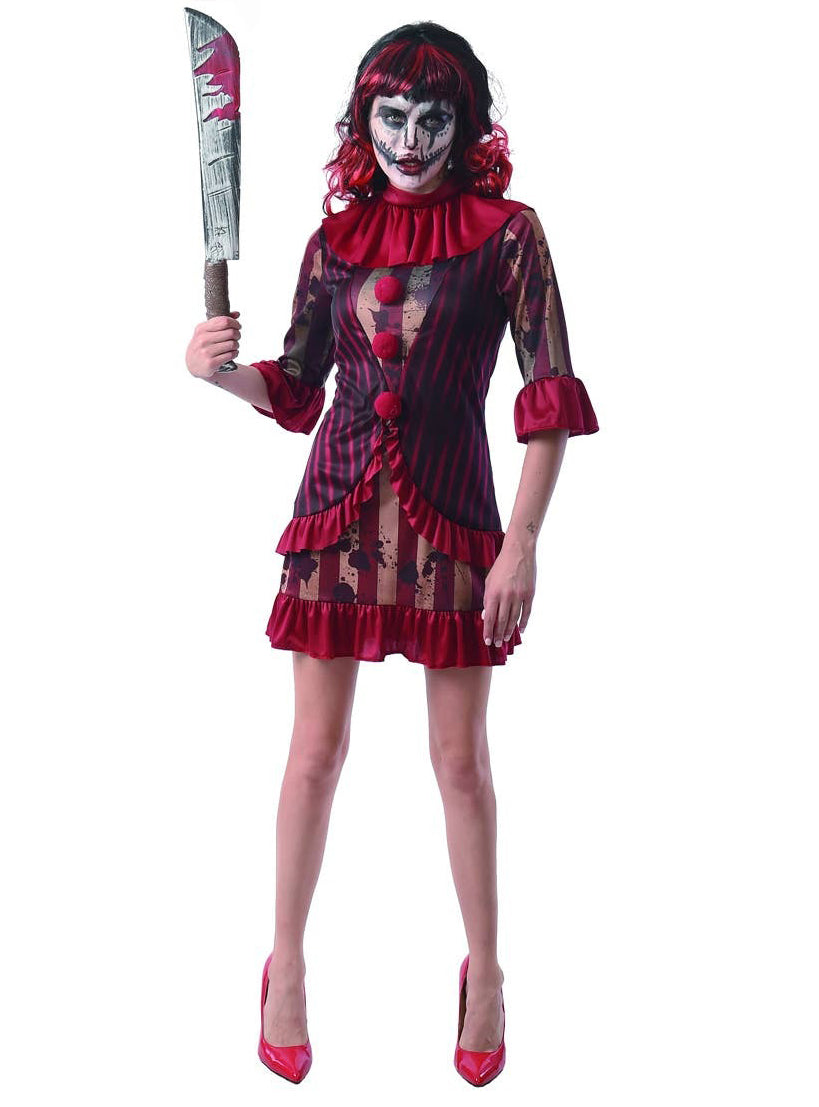 Bloodied Womens Clown Costume Halloween Clown Costume for Women — free download