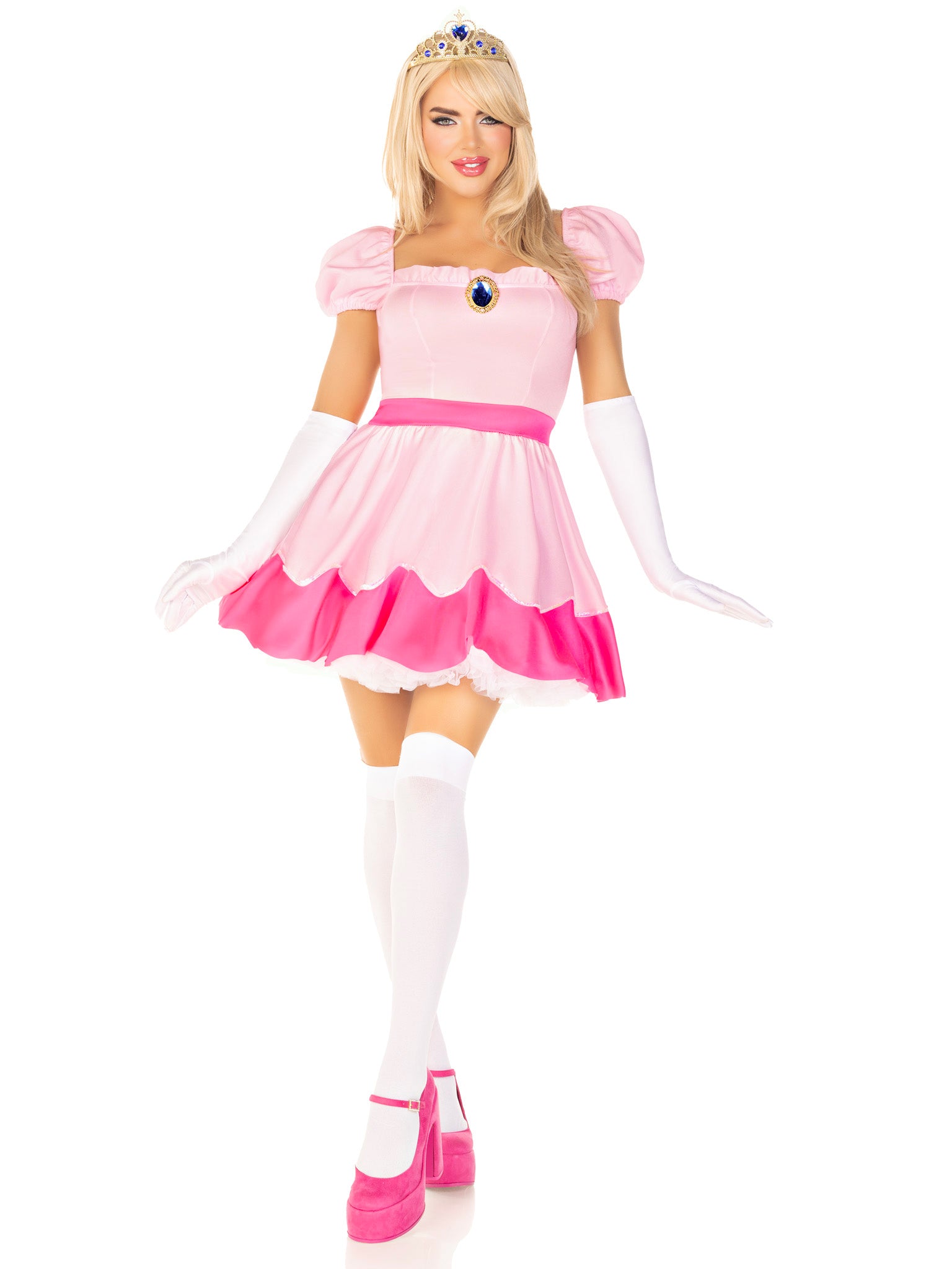 Women's Sexy Princess Peach Costume - Alternate Image