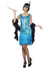 Image of Flirty Flapper Women's Blue 1920s Costume - Front View