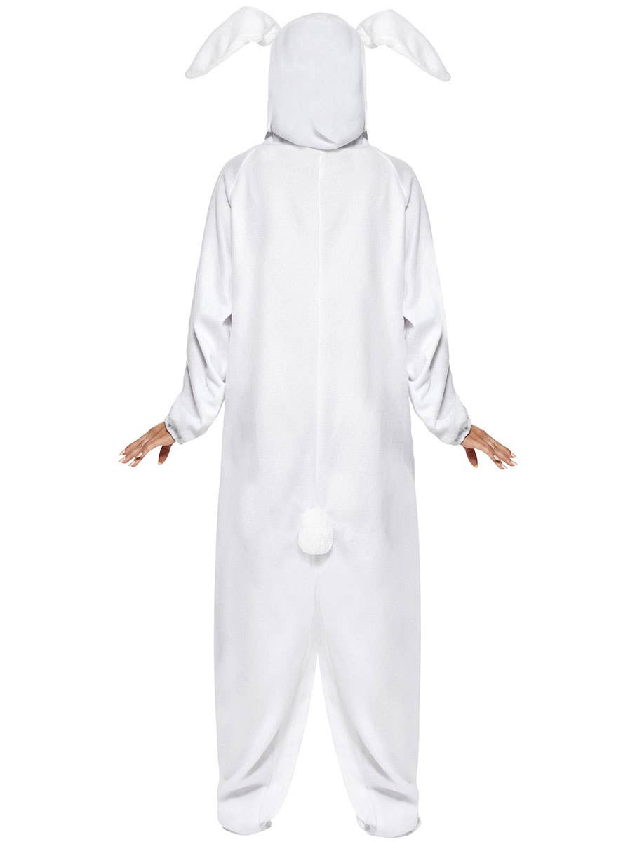 White Bunny Rabbit Women's Costume Onesie - Back View