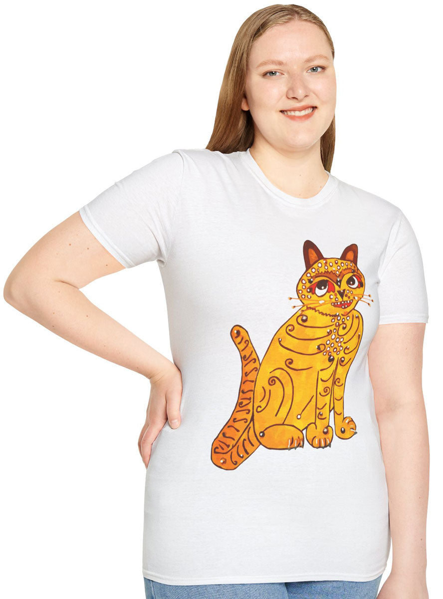 Womens Yellow Cat ABBA Costume - Main Front Image