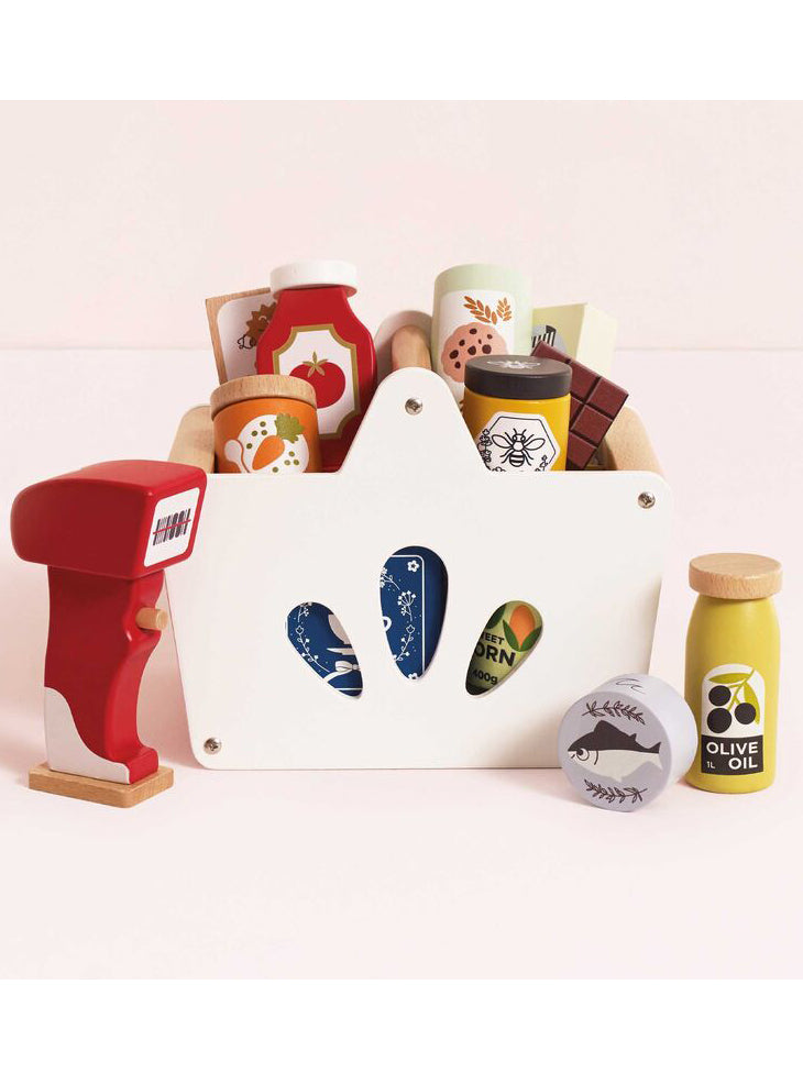 Wooden 15Pc Groceries And Scanner Pretend Toy - Alternate Image 1