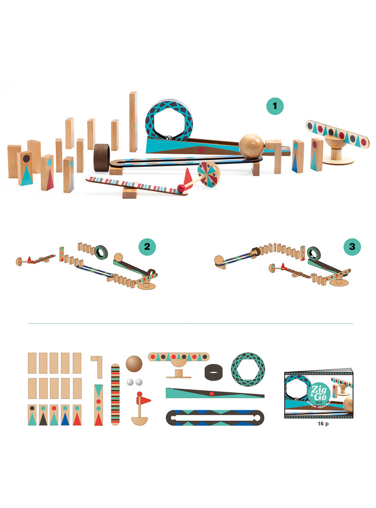 Wooden 28Pc Zig And Go Set - Alternate Image 2