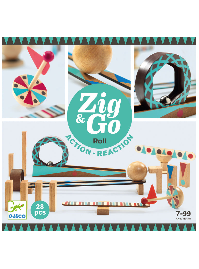 Wooden 28Pc Zig And Go Set - Main Image