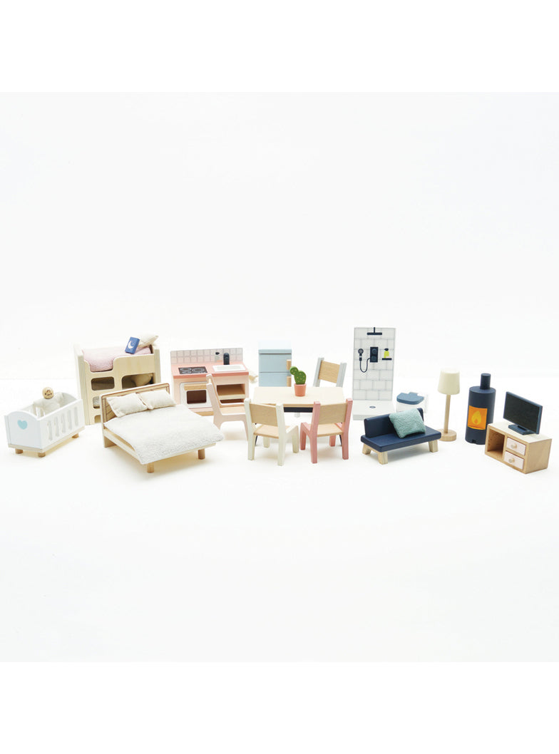 Wooden 35Pc Doll House Furniture Set - Alternate Image 1