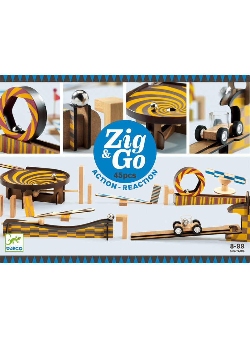 Wooden 45Pc Zig And Go Toy Set - Alternate Image