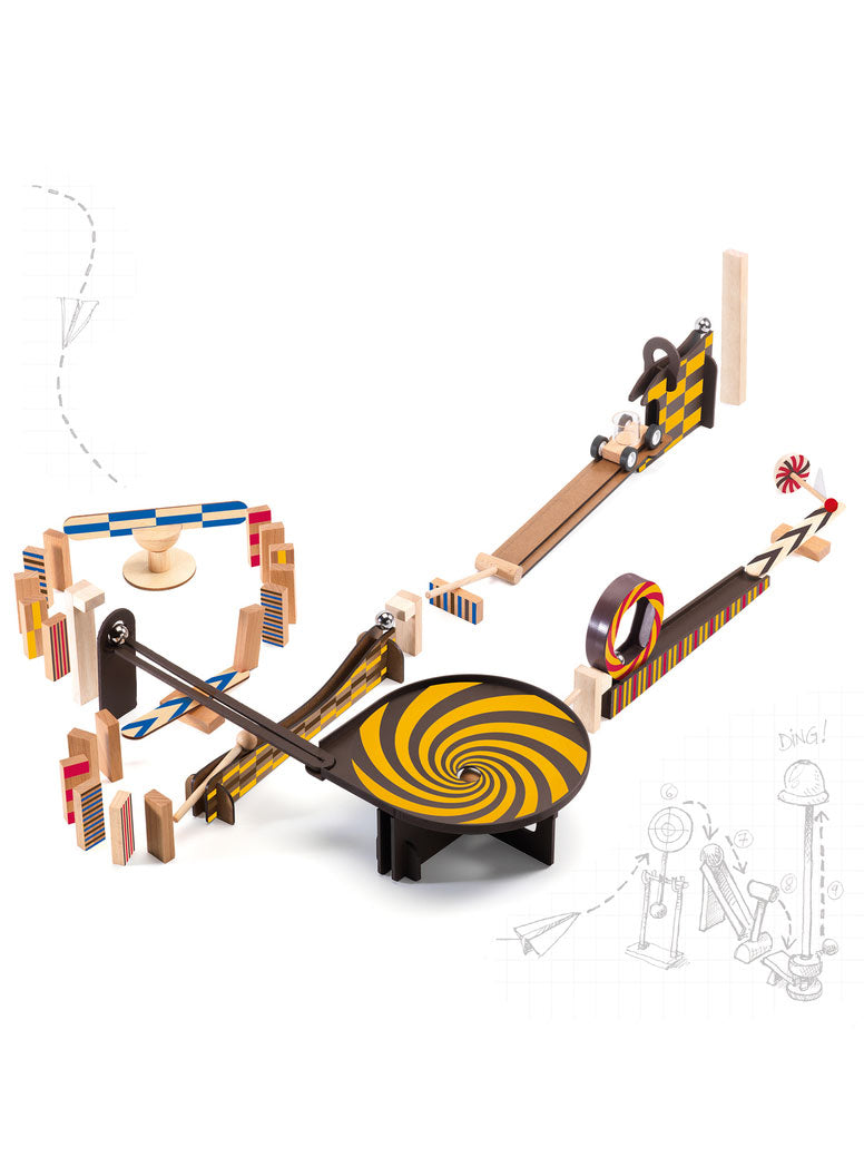 Wooden 45Pc Zig And Go Toy Set - Close Image
