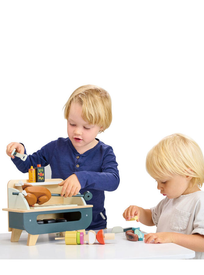 Wooden Barbeque Kids Toy Set - Lifestyle Image