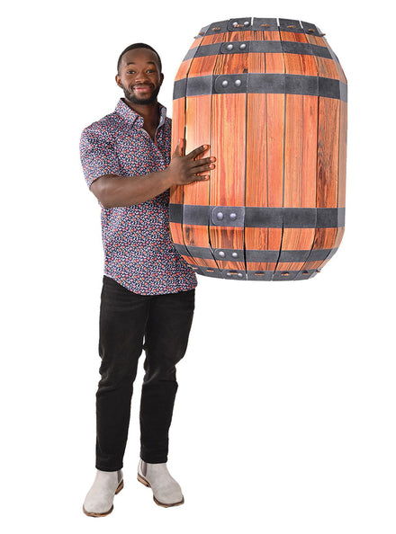 Wooden Barrel 84cm 3D Party Prop - Main Image