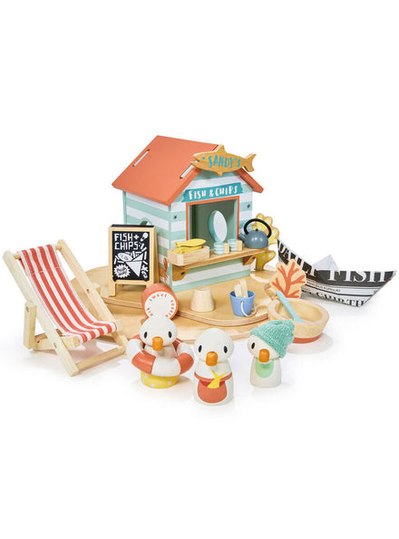 Wooden Beach Hut Kids Toy Set - Main Image
