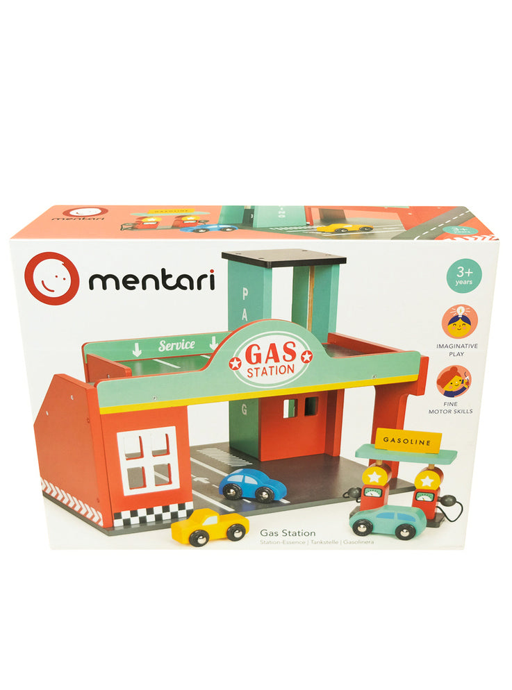 Wooden Car Gas Station Garage Toy - Packing Image