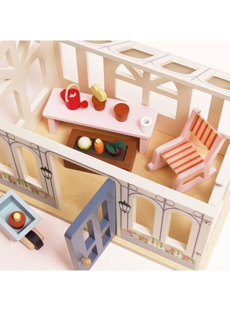 Wooden Conservatory Doll House - Close Image
