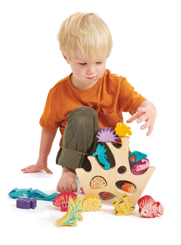 Wooden Coral Reef Stacking Toy - Alternate Image 4