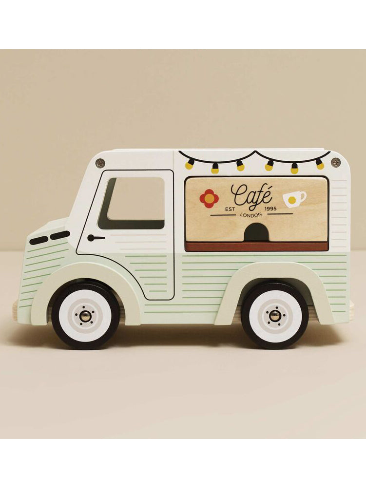 Wooden Doll House Cafe Van Toy - Side Image