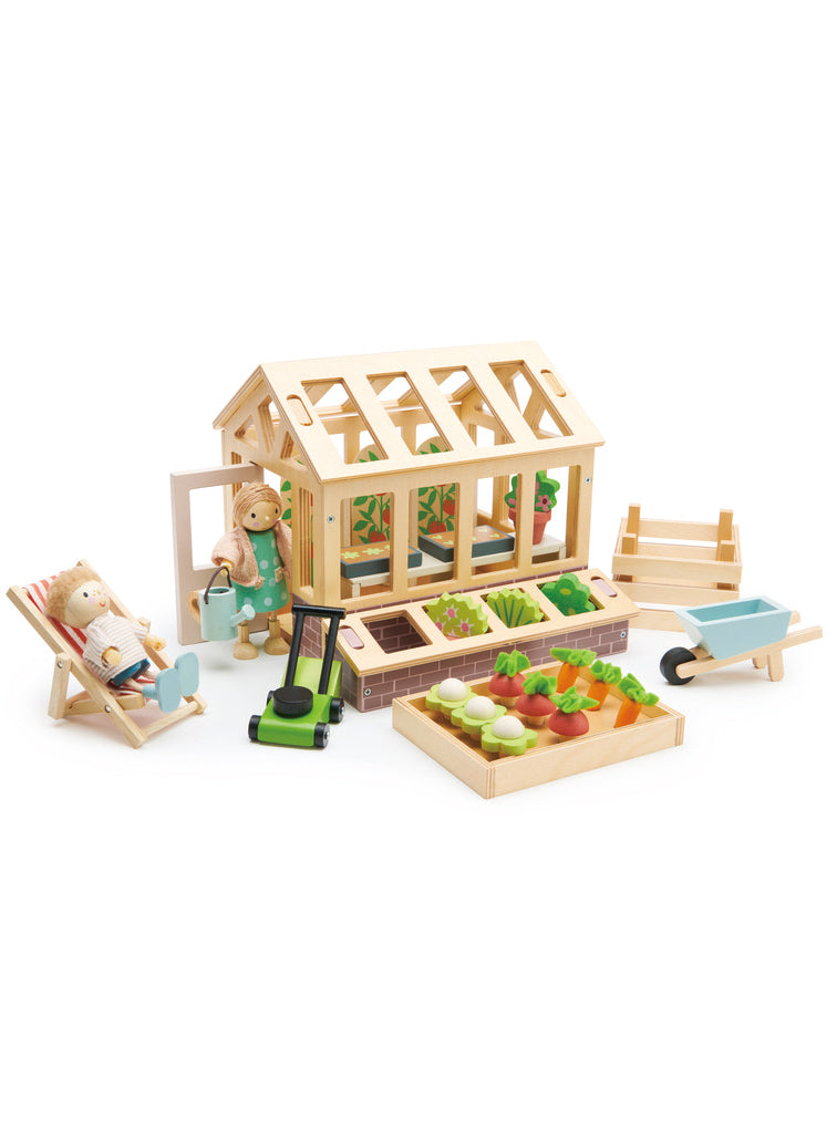 Wooden Doll House Greenhouse And Garden - Alternate Image 1