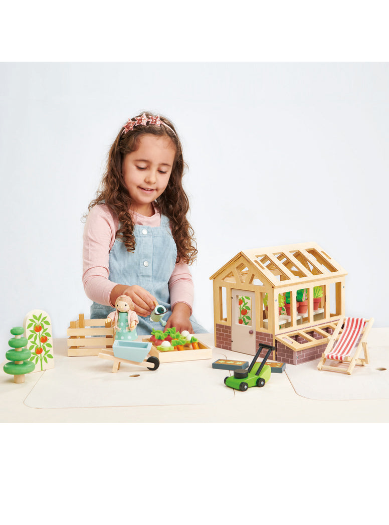 Wooden Doll House Greenhouse And Garden - Alternate Image 3