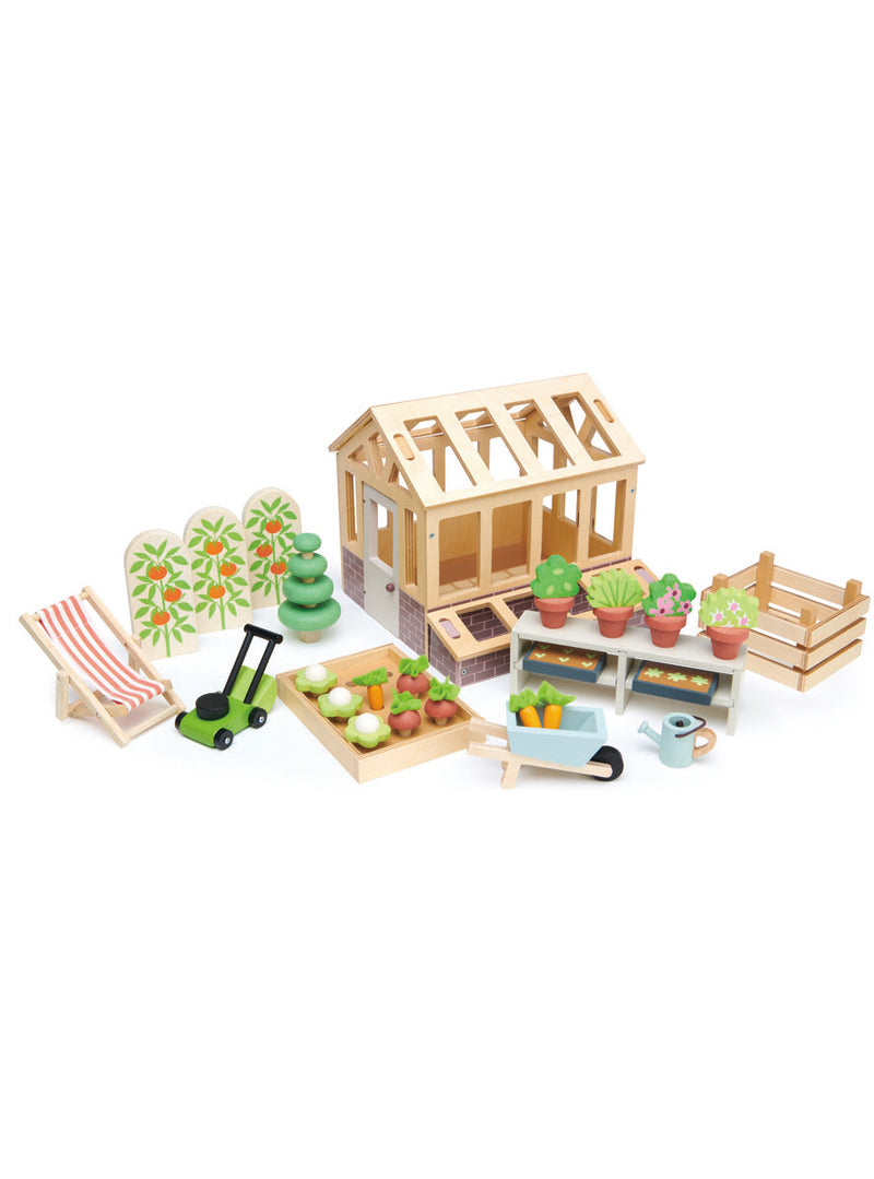 Wooden Doll House Greenhouse And Garden - Main Image