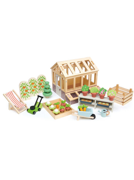 Wooden Doll House Greenhouse And Garden - Main Image