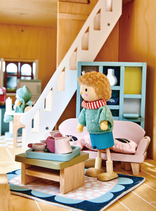 Wooden Dovetail Doll House Loungeroom - Lifestyle Image 2
