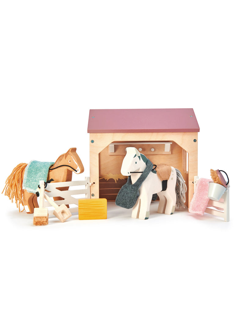 Wooden Dovetail Doll House Stables - Alternate Image