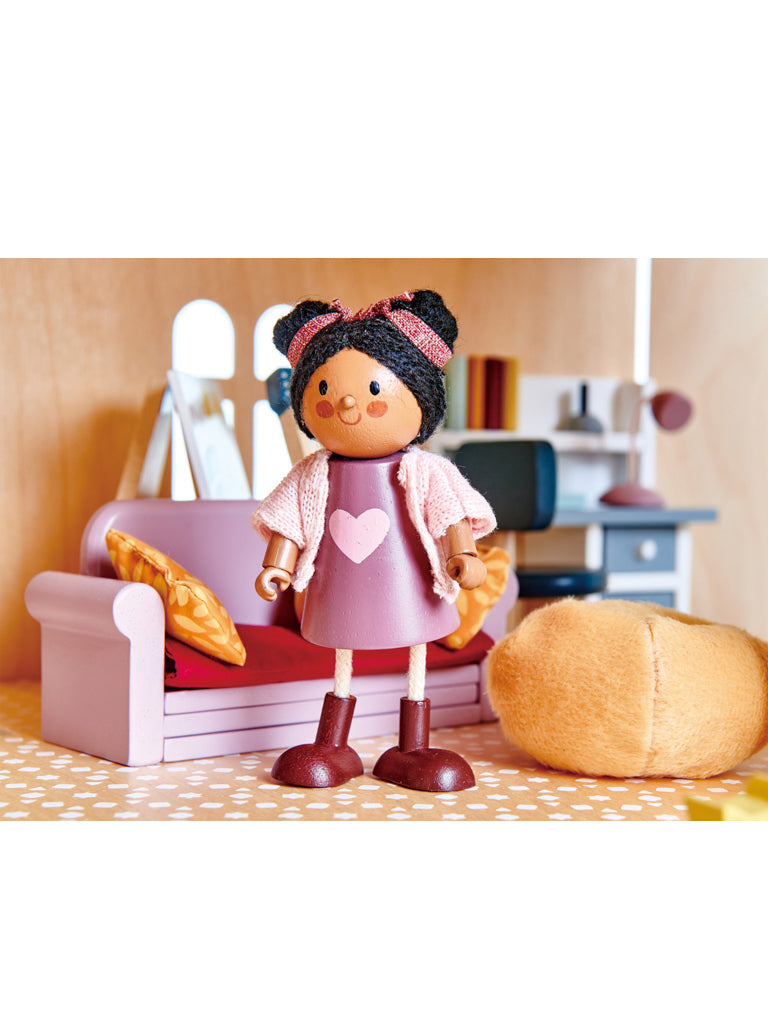 Wooden Dovetail Doll House Study - Lifestyle Image 1