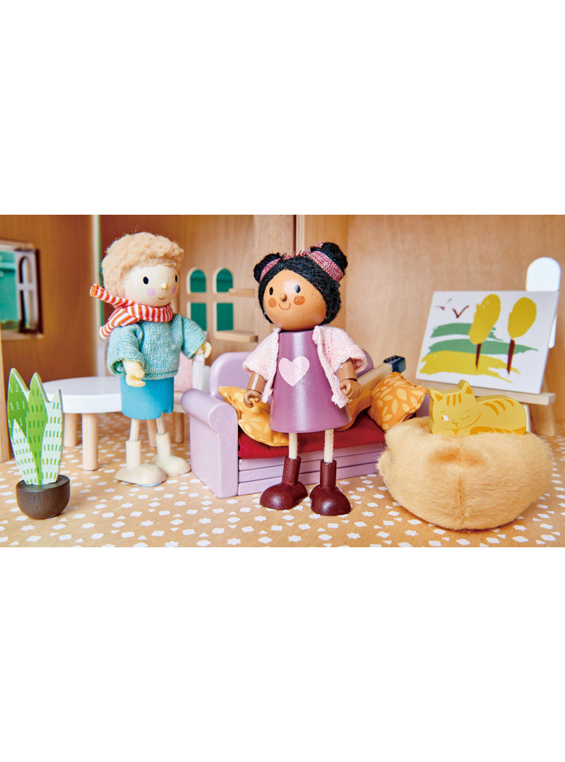 Wooden Dovetail Doll House Study - Lifestyle Image 2