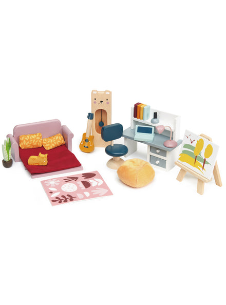 Wooden Dovetail Doll House Study - Main Image