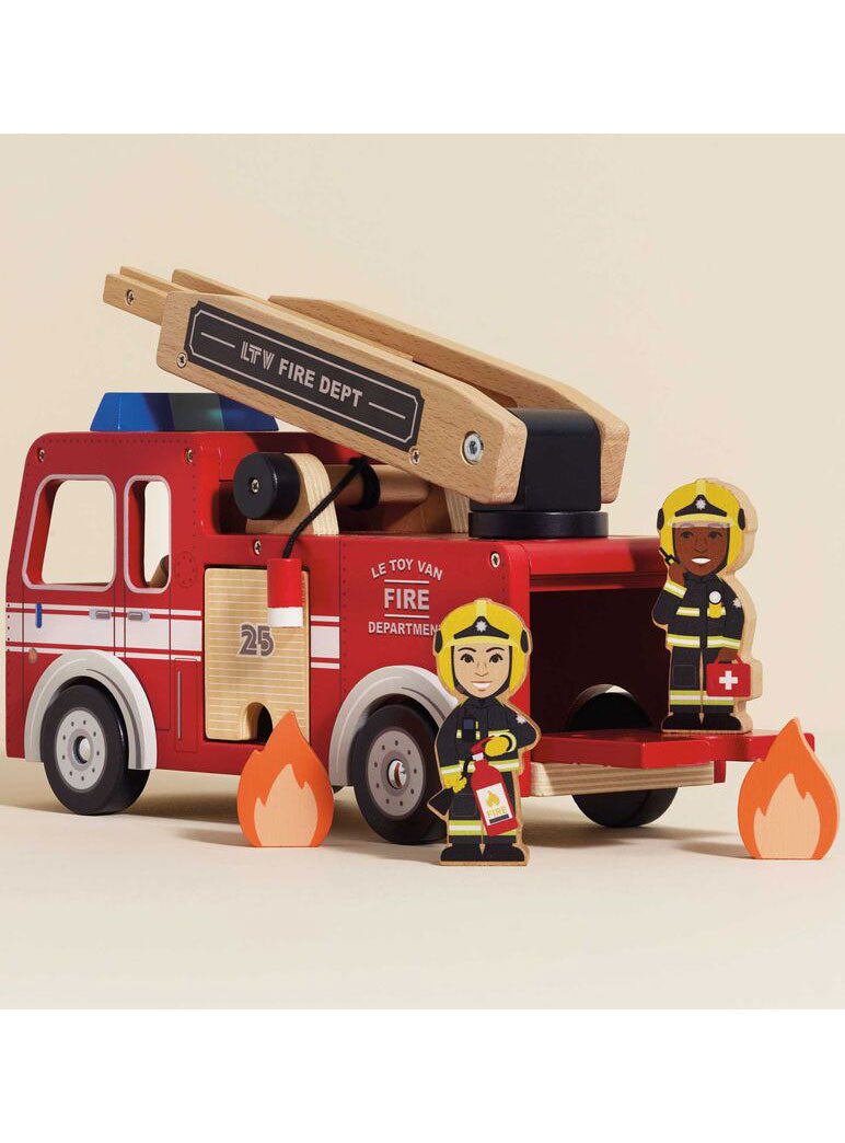 Wooden Fire Engine Kids Toy Set - Alternate Image 2