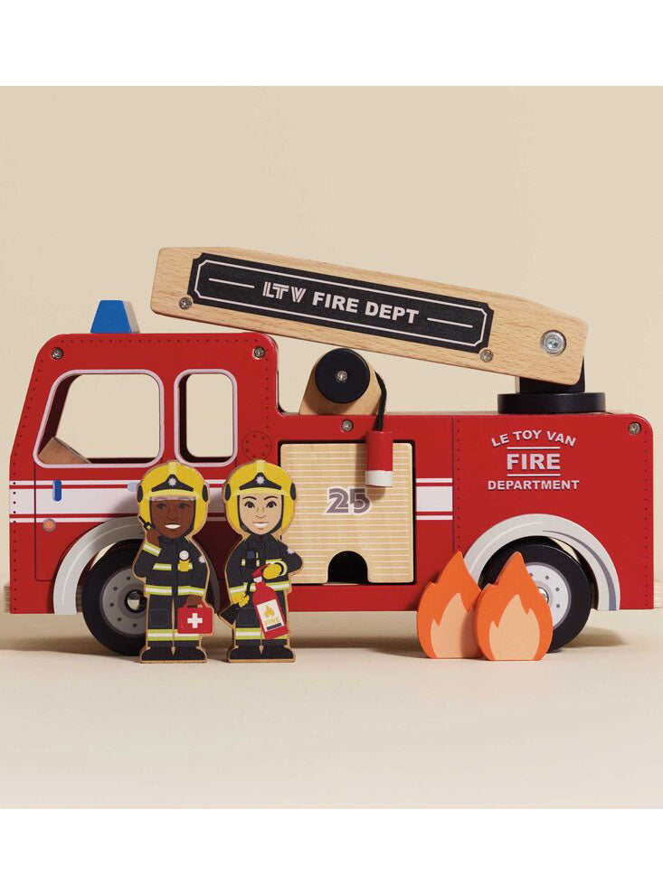 Wooden Fire Engine Kids Toy Set - Alternate Image 3