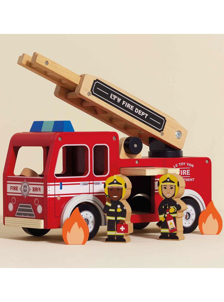 Wooden Fire Engine Kids Toy Set - Alternate Image 4