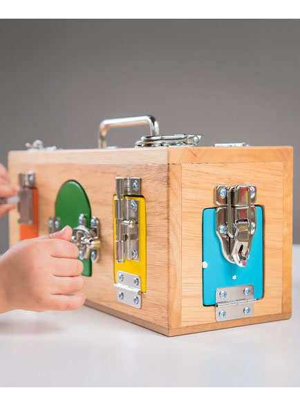 Wooden Lock Activity Box - Lifestyle Image 1