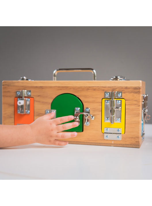 Wooden Lock Activity Box - Lifestyle Image 2