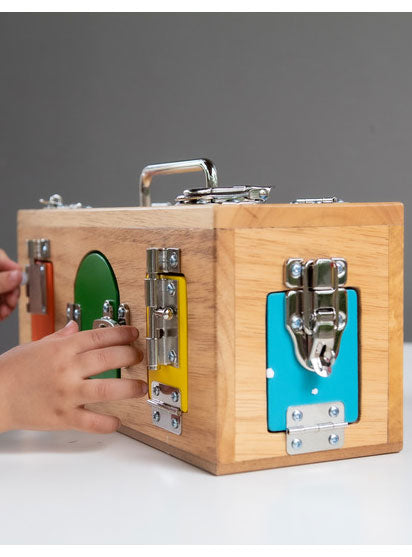 Wooden Lock Activity Box - Lifestyle Image 3