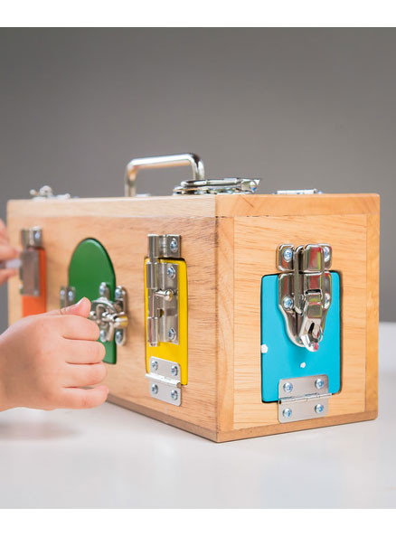 Wooden Lock Activity Box - Lifestyle Image 4