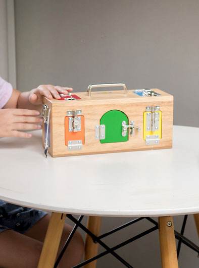 Wooden Lock Activity Box - Lifestyle Image 5