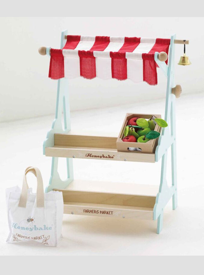 Wooden Table Top Market Stall with Crate
