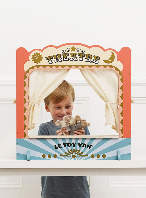 Wooden Tabletop Puppet Theatre - Lifestyle Image 1
