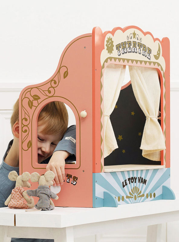 Wooden Tabletop Puppet Theatre - Lifestyle Image 4
