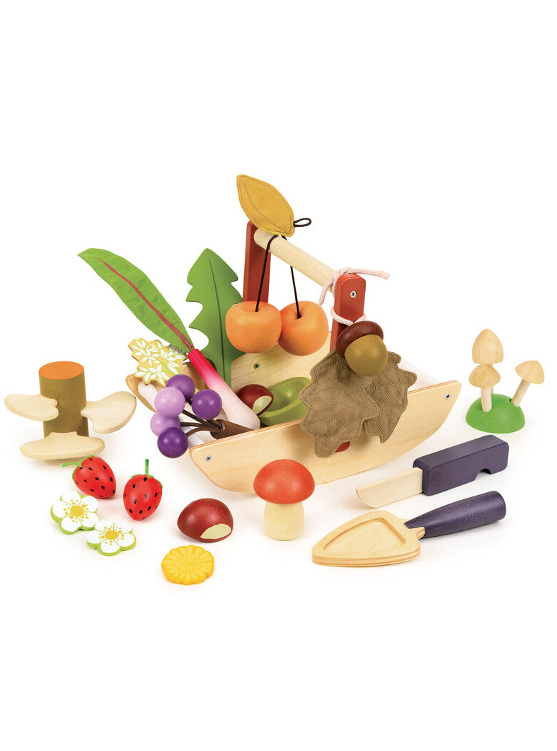 Wooden Wild Foraging Basket Toy - Main Image