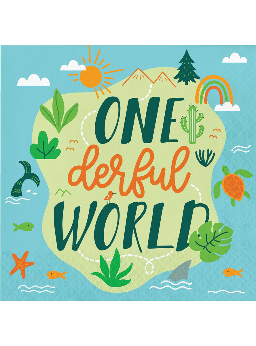 World Adventure 16 Pack Lunch Napkins - Main Image