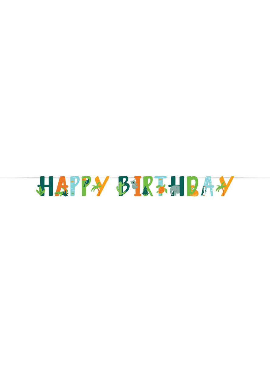 World Adventure 203cm Happy Birthday Banner - Main Image