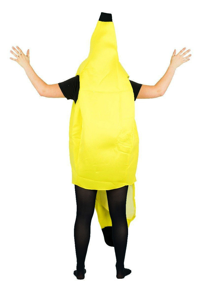 Yellow Banana Novelty Adults Costume - Back Image