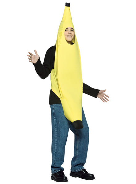 Yellow Banana Novelty Teen Fruit Costume - Main Image