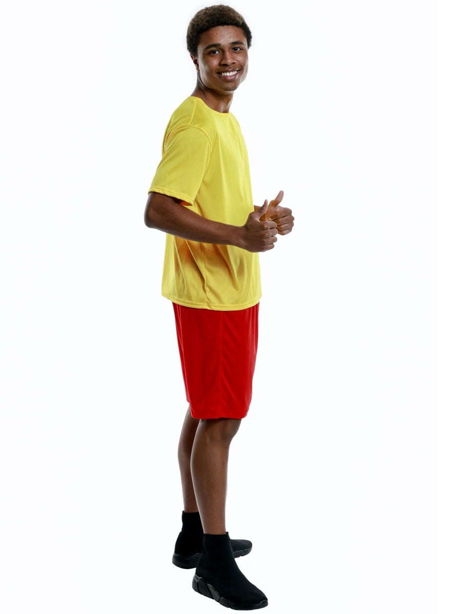 Lifeguard Mens Yellow Baywatch Costume - Side Image