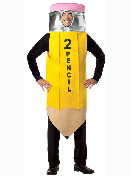 Yellow Pencil Novelty Adults Costume - Main Image
