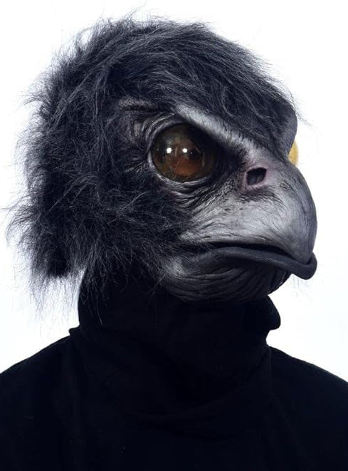 Zagone Studios Deluxe Ravenous Black Raven Full Head Latex Mask - Side Image