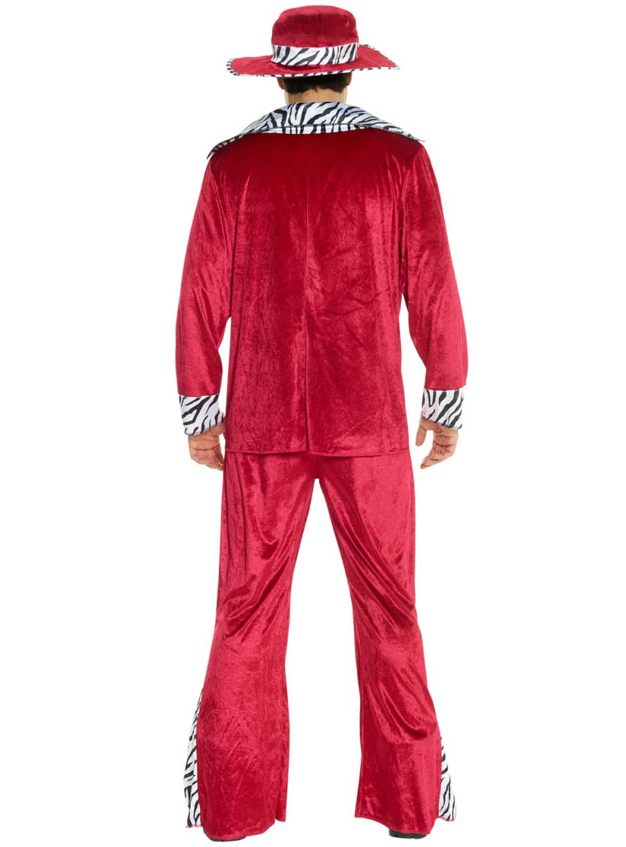 Zebra Print Plus Size Pimp Suit Mens Costume - Back Image