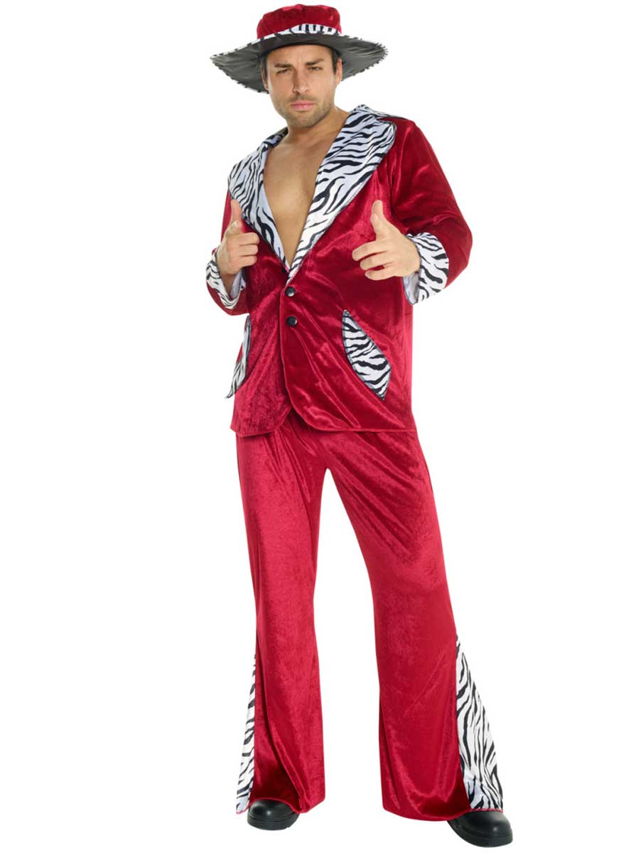 Zebra Print Plus Size Pimp Suit Mens Costume - Main Image