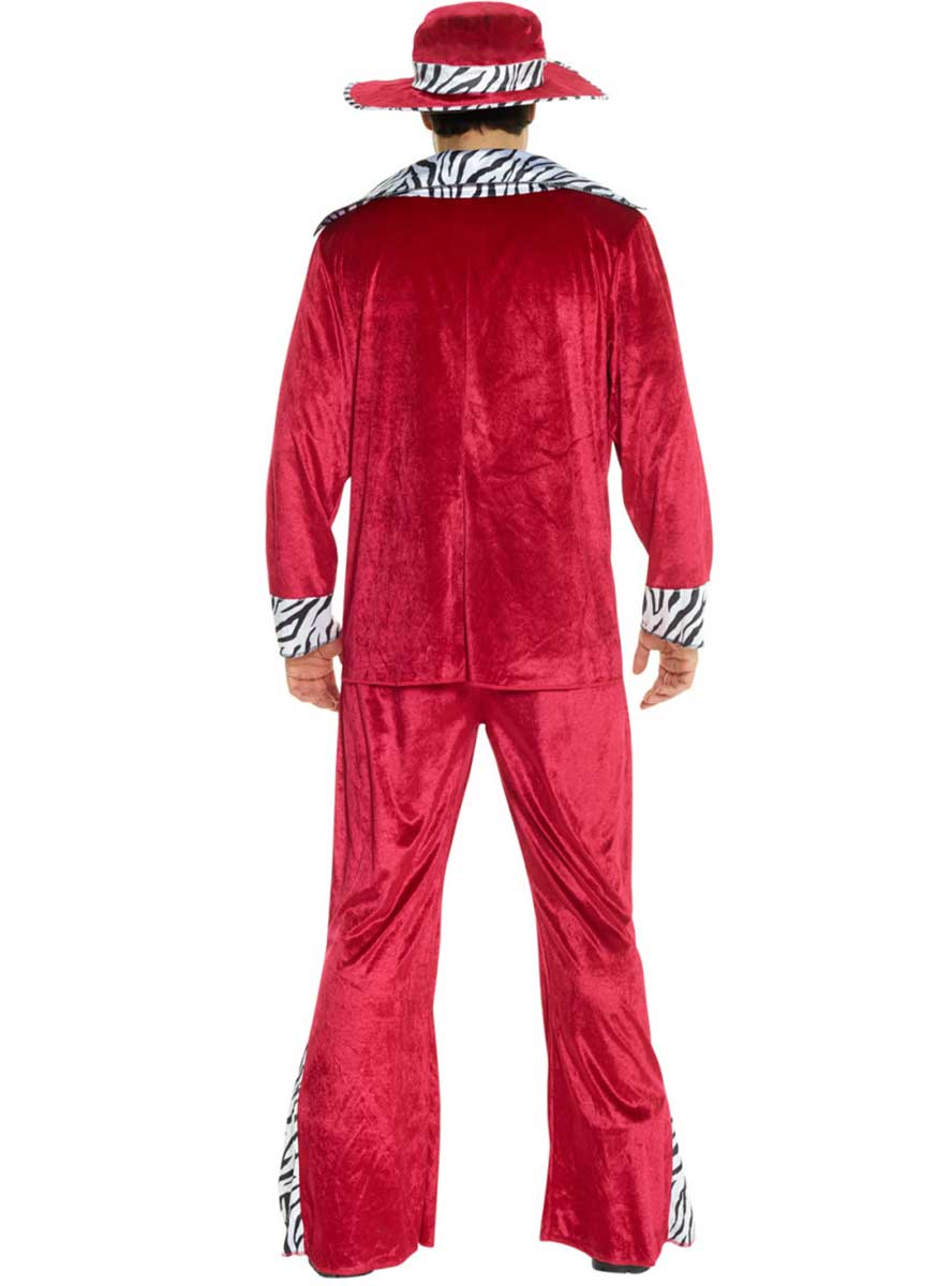 Zebra Print Pimp Suit Mens Costume - Back Image